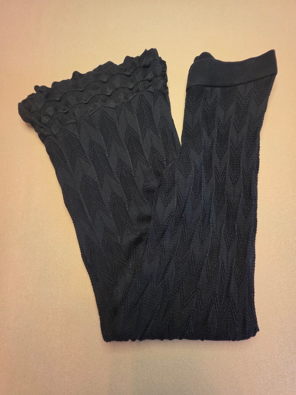 Missoni Black Crochet-Knit High-Waist Flare Pants Sz 2 (38 Italy)